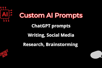 write custom ai prompts for social media and business