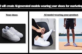 create ai generated models wearing your shoes for marketing
