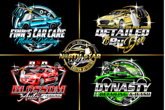 design auto detailing automotive mobile detailing auto repair and car wash logo