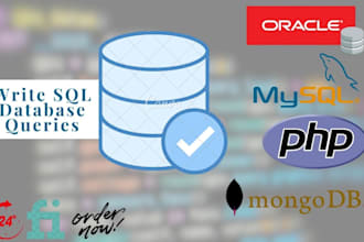 write sql queries and customize database on oracle and mysql