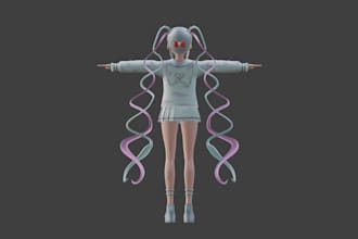 create and edit vrchat avatar, vrc character, vr chat avatar, vr model retexture