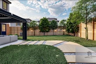 create your front garden backyard patio landscape design