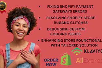 rectify or fix shopify payment gateway problems shopify bug fix custom coding