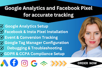 install  google analytics facebook instagram meta tracking pixels wix wordpress