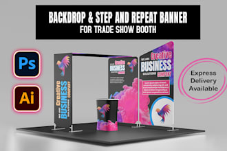 create custom backdrop and stunning step and repeat banner