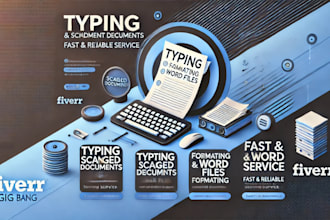 type scanned documents and format word files professionally