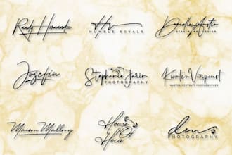 design hand drawn and minimalist signature handwritten photography scripted logo