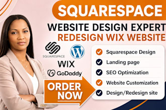 build squarespace website design, redesign squarespace, fix squarespace website