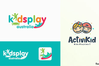 do kids, daycare, childcare, school and baby shop logo