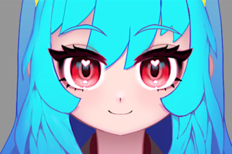 do profesional art for live2d vtuber model ready to rig PSD