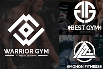 do trendy fitness, gym, health and sports logo or any graphics design