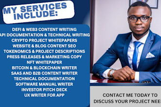 be your defi content writer API writing crypto wed3  ico, ido, crypto