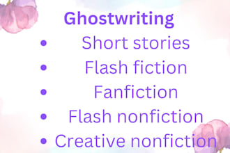 ghostwrite your short story or creative nonfiction