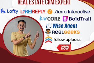 setup lofty CRM website, boldtrail, kvcore, chime, follow up boss, kv core CRM