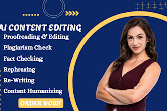 do ai content editing, rewrite ai content, humanize ai content, copy editor