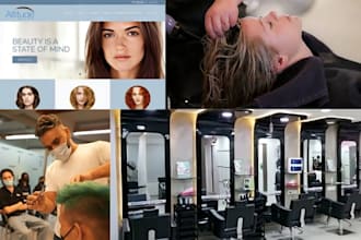 build a modern unisex salon website beauty salon shopify store