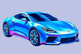 do 3d car model a perfect car design and make realistic renders, blender
