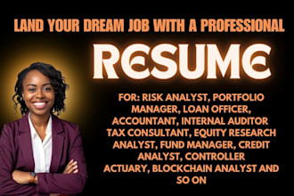 write outstanding resume for  management and finance industry