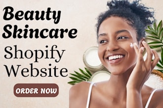 design skin care website skincare products dropshipping store beauty website