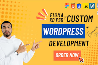 convert figma to wordpress, xd or PSD to wordpress, figma to elementor website