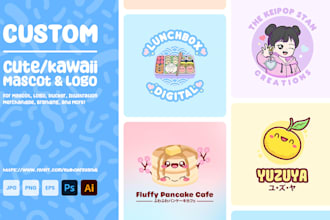 do a cute and kawaii logo for your business or channel