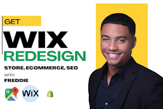 wix website online store, redesign or design wix website wix