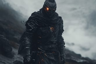 create concept drawings for fantasy characters and spooky horror creatures