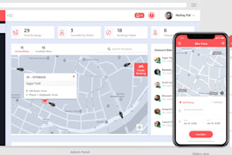 bike rental app, escooter rental app, bicycle rental app, bus rental app, truck