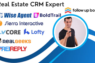 setup lofty CRM website, boldtrail, kvcore, chime, follow up boss, kvcore CRM
