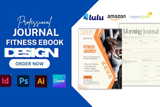 design medical kdp ebook, fitness planner, tracker journal, gym book with canva