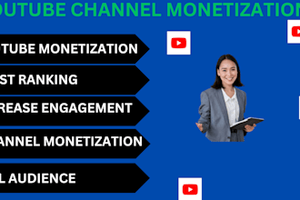 do complete youtube channel set up and monetization