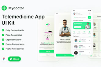 do professional telemedicine app, healthcare app UI UX design and mobile app
