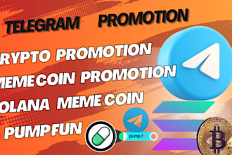 do telegram promotion to hit 50m whale investor, solana memecoin, pump fun