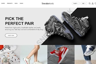 design footwear shopify sneakers store shoes website streetwear store