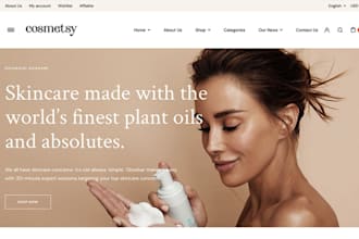 design skincare website cosmetics store makeup store organic skincare website