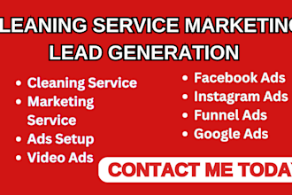 cleaning service marketing lead facebook ads instagram ads google ads funnel