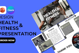 design medical powerpoint, canva presentation, workout plan, redesign pitch deck