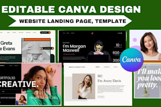 create canva website design, canva website templates, canva landing page website