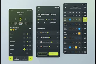 develop golf course booking app, golf gps tracking app, golf scoring app