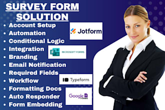 be your survey form expert on jotform typeform microsoft form VA for google form