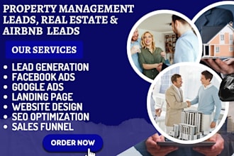 generate property management leads real estate, airbnb property management leads