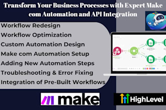 setup make com automation, make api integration, made com