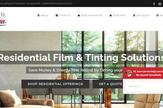design window tinting window installation window repair landing page and website