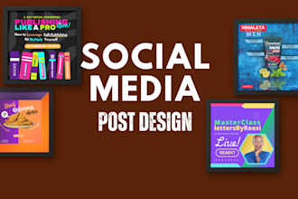 design facebook post, linkedin banners, social media design, ads