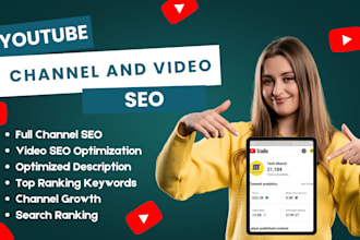 do youtube channel SEO and video optimization for top ranking result