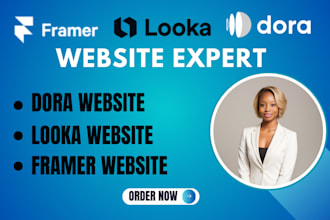 dora website dorik website framer website looka website dora