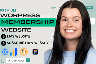 build, develop a membership, lms, or subscription website on wordpress