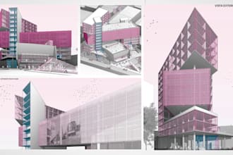 create 3d modeling architecture  with revit