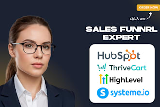 build sales funnel on gohighlevel hubspot thrivecart systeme io carrd