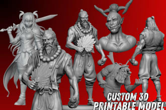 sculpt custom 3d model character, miniature, toys stl for 3d printing